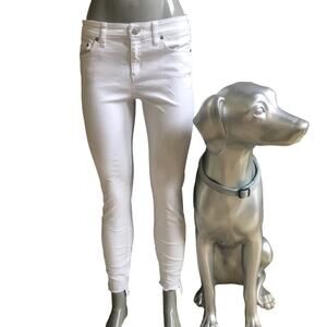 Vineyard Vines Step Hem Skinny White Jeans Women's Size 6